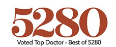 5280 Top Doctor badge – Logo from Denver’s 5280 Magazine recognizing Alpine Surgical physician